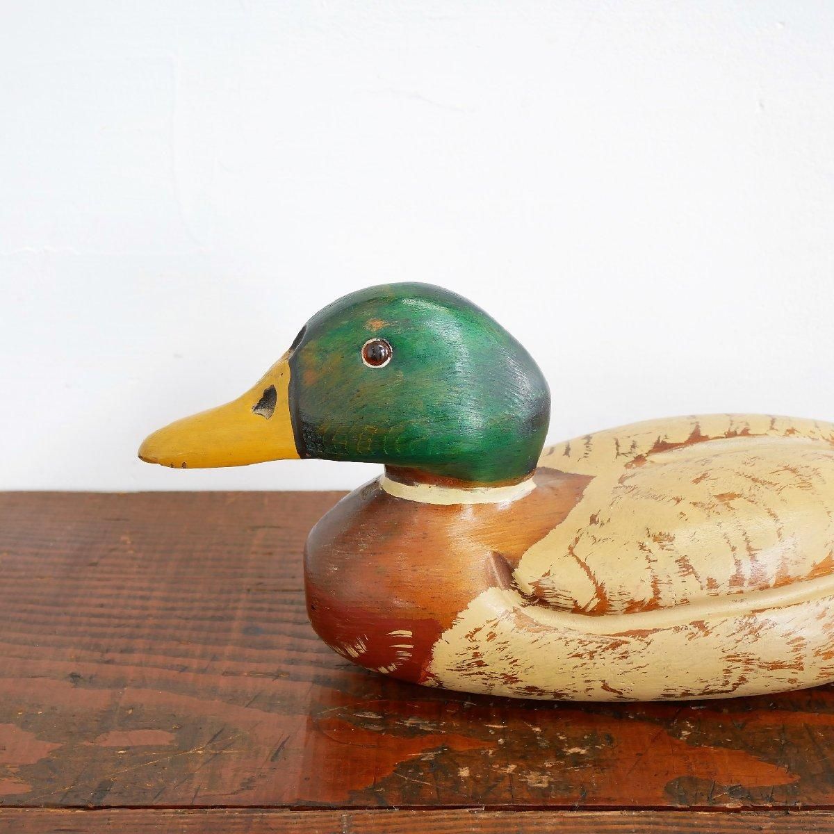 アメリカ ヴィンテージ デコイ 鳥 木製 模型 木彫り 狩猟 おとり