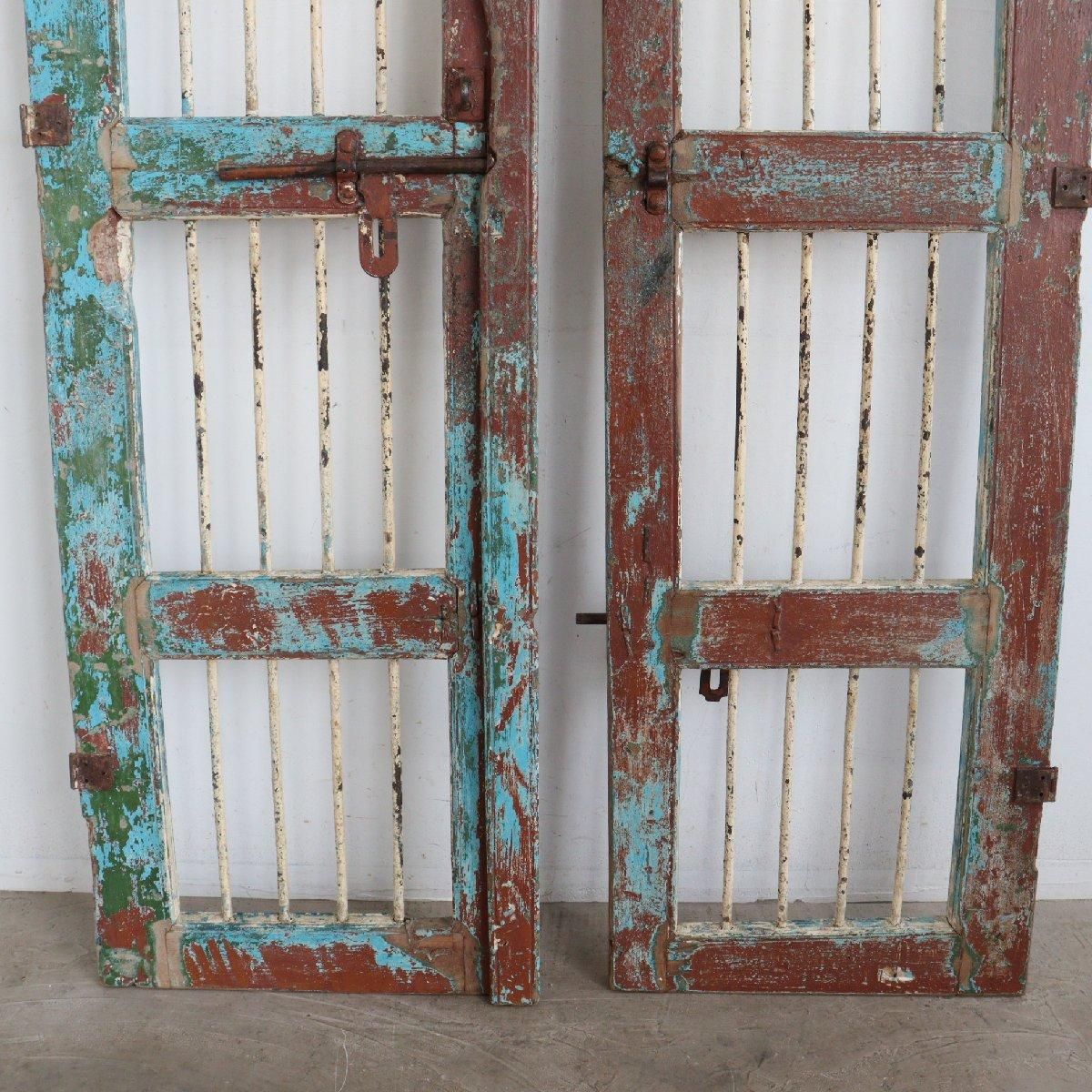 ヴィンテージ 鉄格子 木製ドア 扉 建具 -通販-ローズボールアンティークス