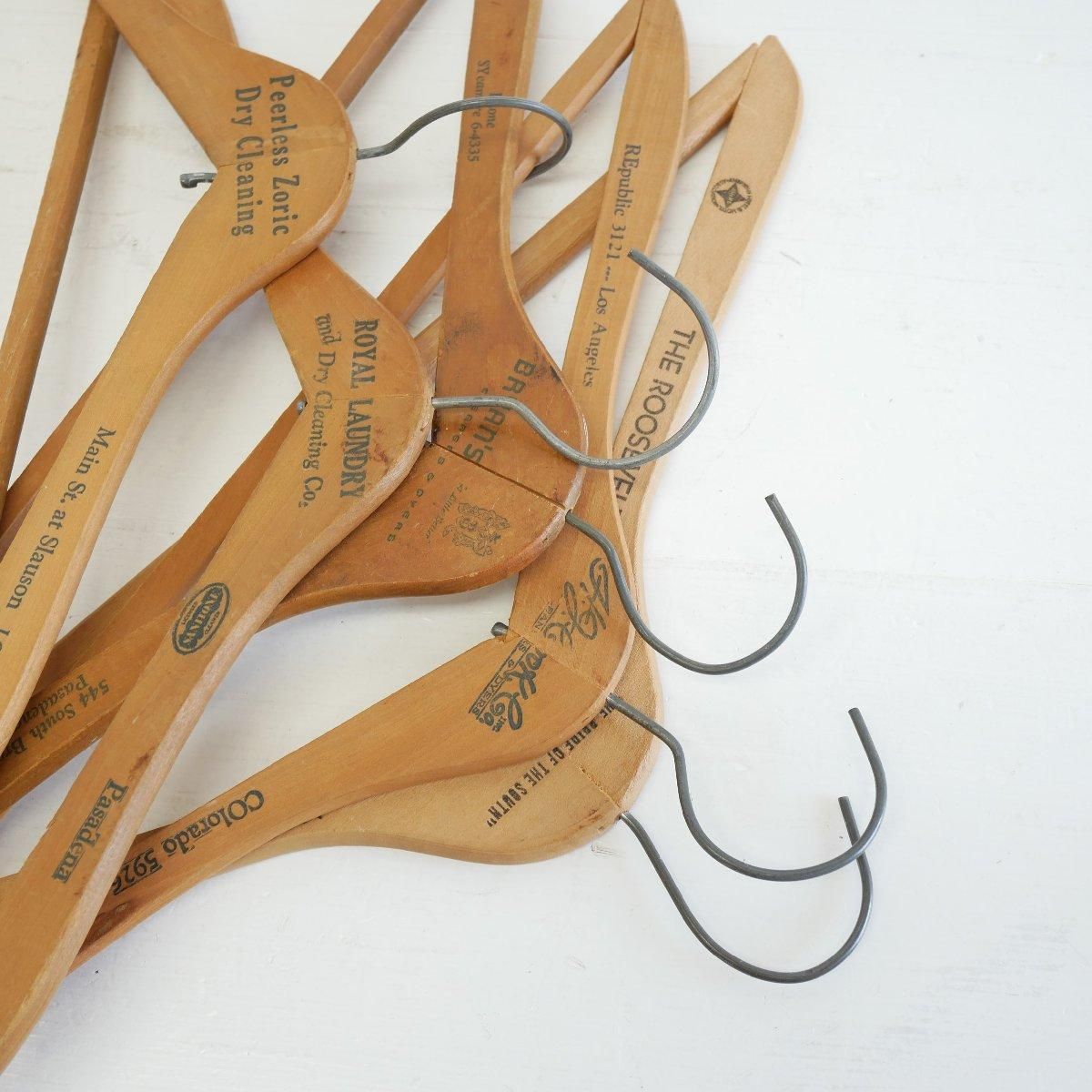 ビンテージ ウッド ハンガー 木製 アメリカ アンティーク 5本セット