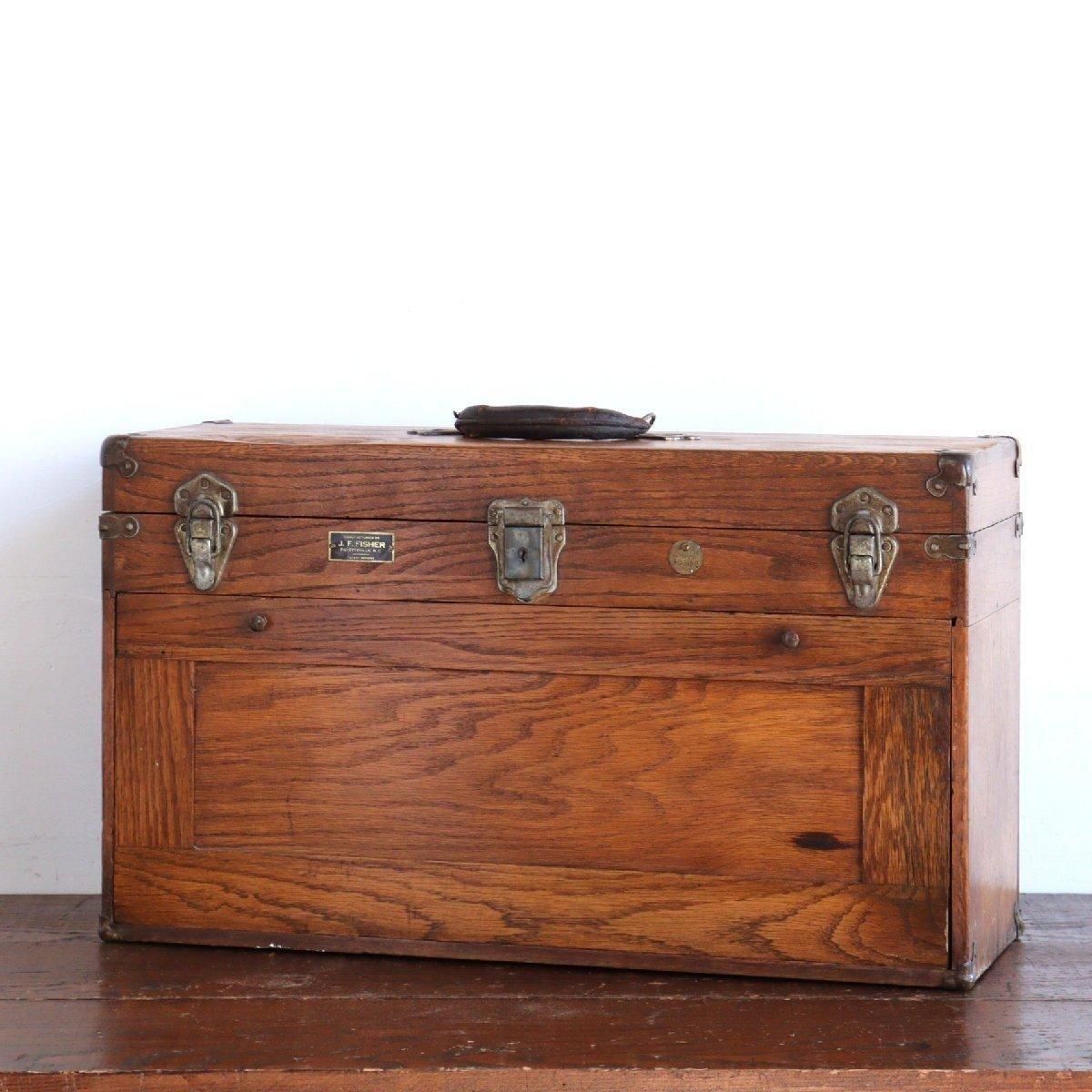 ヴィンテージ ウッドツールボックス 工具入れ -通販-ローズボール