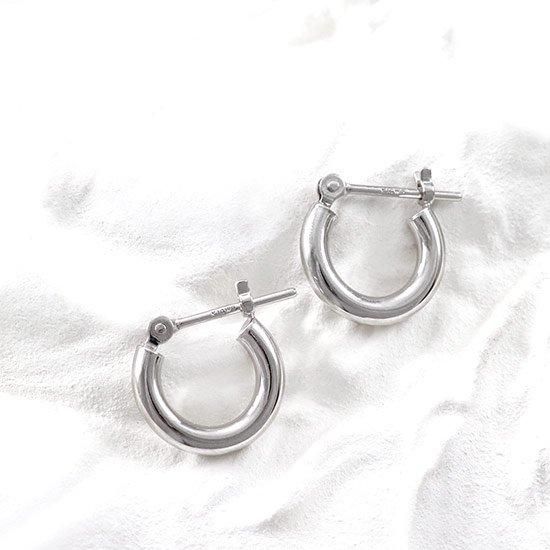 K14WG フープピアス 14金ホワイトゴールド |ギフト専門通販