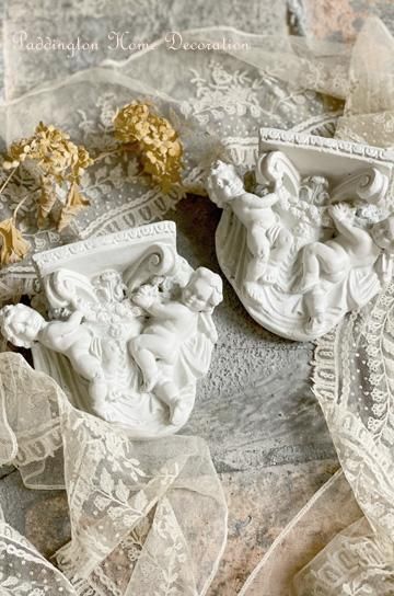 フランス アンティーク 天使の コンソル ウォールシェルフ デコ 装飾