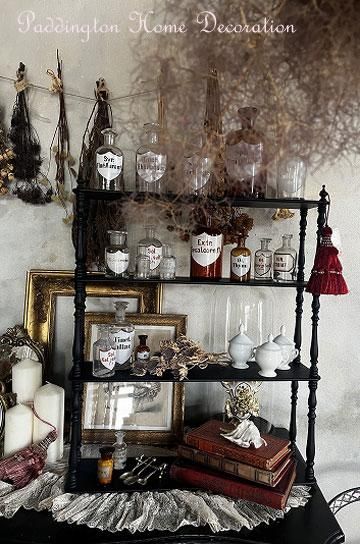 ブラックナポレオンシェルフ【パディントン】｜アンティーク家具