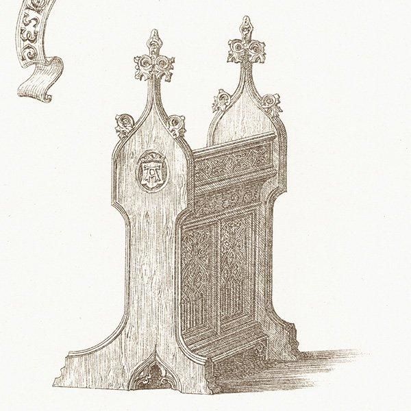 オーナメント / 15世紀と16世紀の装飾品 お祈り台/祈祷台【Prie Dieu