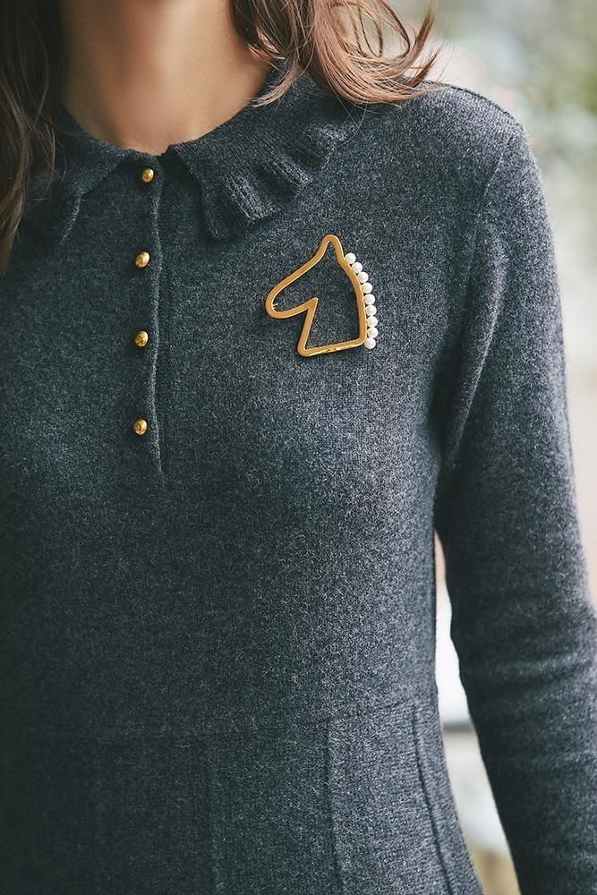 ホースブローチ(ゴールド) - seventen