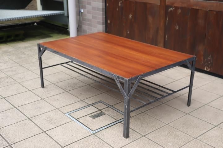 取付無料！ウニコ ランバーミニ アイアンフレーム天然木天板棚付き