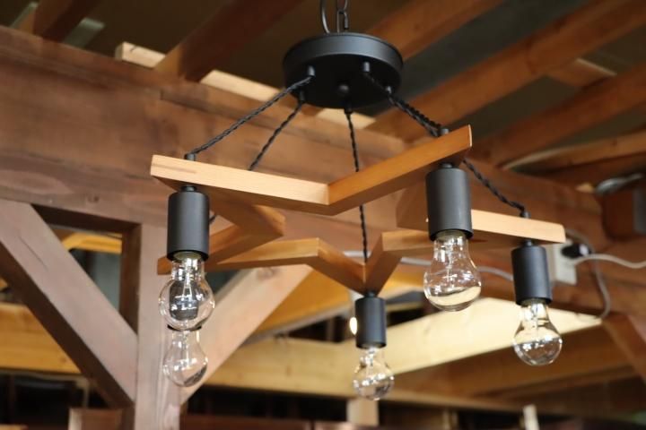 USED】アンティーク風シャンデリア 5灯 ブラウン USED】アンティーク風