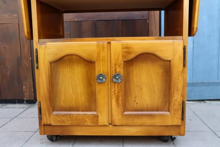 EGK56 オールドカリモク コロニアル キッチンワゴン サービスワゴン