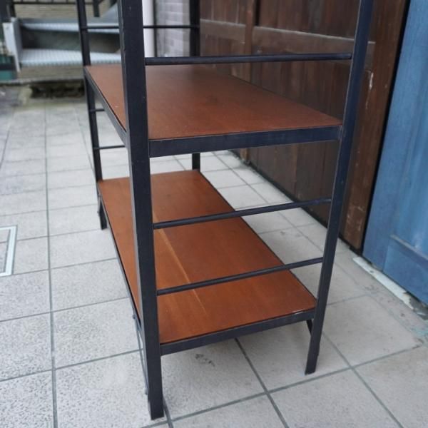 取付無料！ウニコ ランバーミニ アイアンフレーム天然木天板棚付き