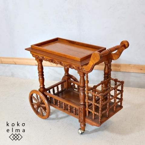 超希少『ALDO TURA』アルドトゥーラ キッチンワゴン サイドテーブル