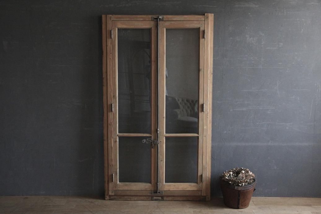 Hold】フランスアンティーク グレモン錠付き木製窓 A - L'atelier