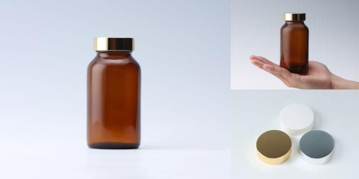 規格瓶 PS-12K 茶 | 健康食品・規格瓶 | 通販サイト-ガラスびん.com