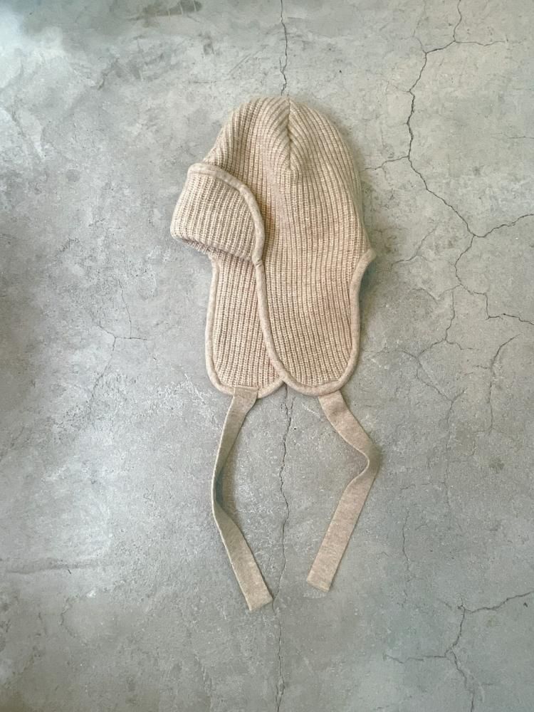 FUMIE TANAKA ear cover knit cap ベージュ 【公式通販】
