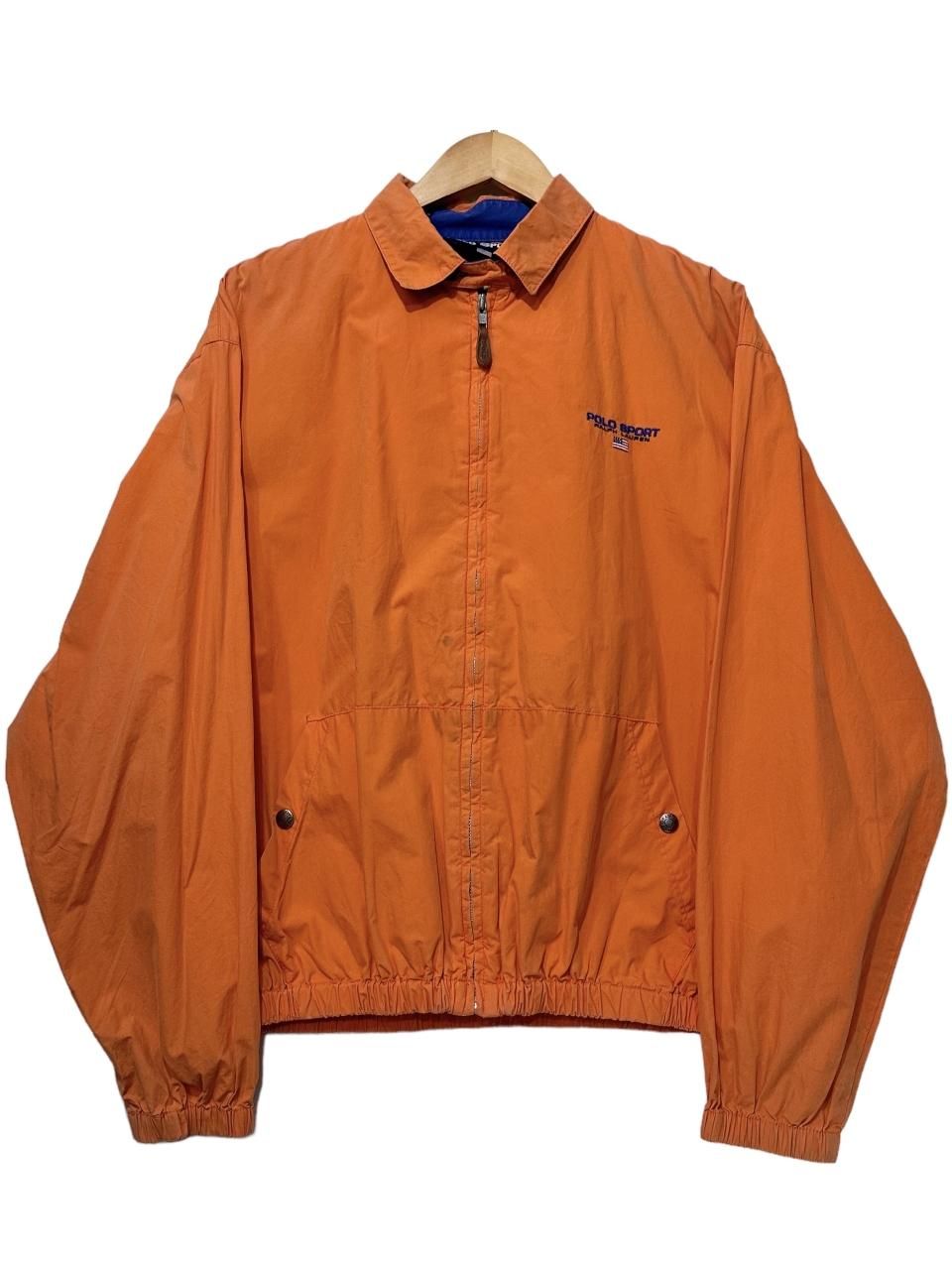 USA製 90s POLO SPORT Cotton Drizzler Jacket オレンジ M ポロ