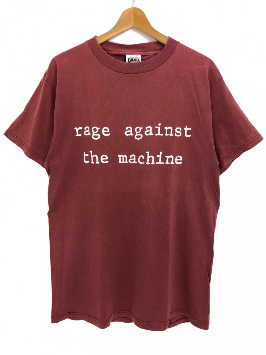 90s RAGE AGAINST THE MACHINE S/S Tee バーガンディ L レイジ