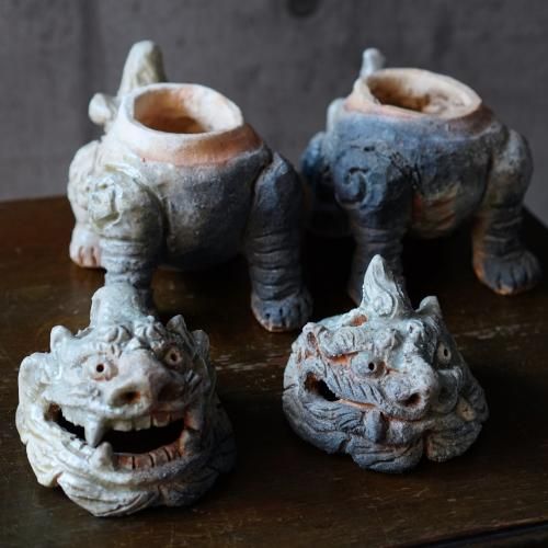 2183 香春焼 辰砂 獅子香炉 2183 香春焼 辰砂 獅子香炉（獅子香炉