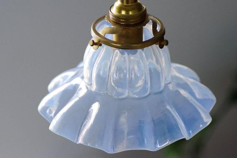 20s フランス アンティーク 希少なクランベリーガラスの螺旋模様