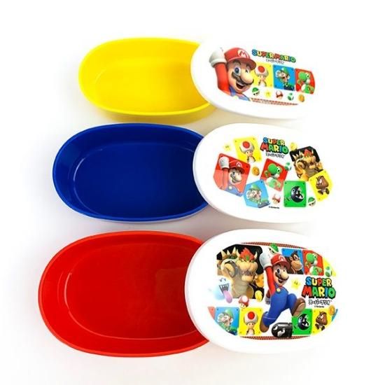 スーパーマリオ 23 抗菌 シール容器 3Pセット 保存容器 ランチ