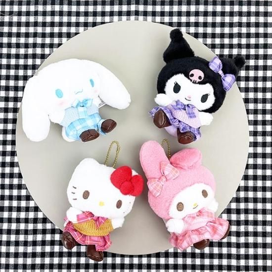 サンリオ マイメロディ レトロ制服 マスコット ぬいぐるみ キーホルダー