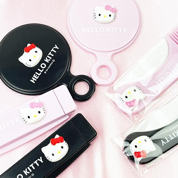 サンリオ ハローキティ 折りたたみミラー付きコーム ピンク Sanrio