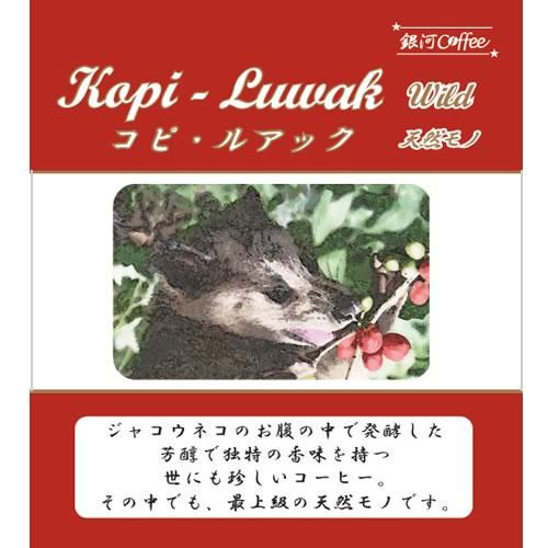 コピ・ルアック ジャコウネコの体内で発酵 オーガニック 銀河コーヒー