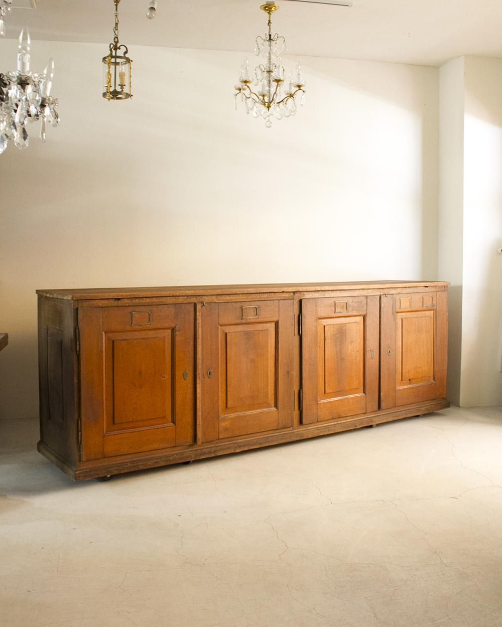 フランス アンティーク Shop Counter カウンター テーブル チェスト