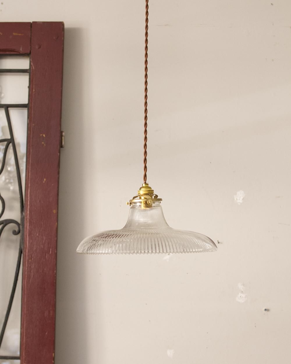 フランスアンティーク フォロフェーン社ガラスランプシェード