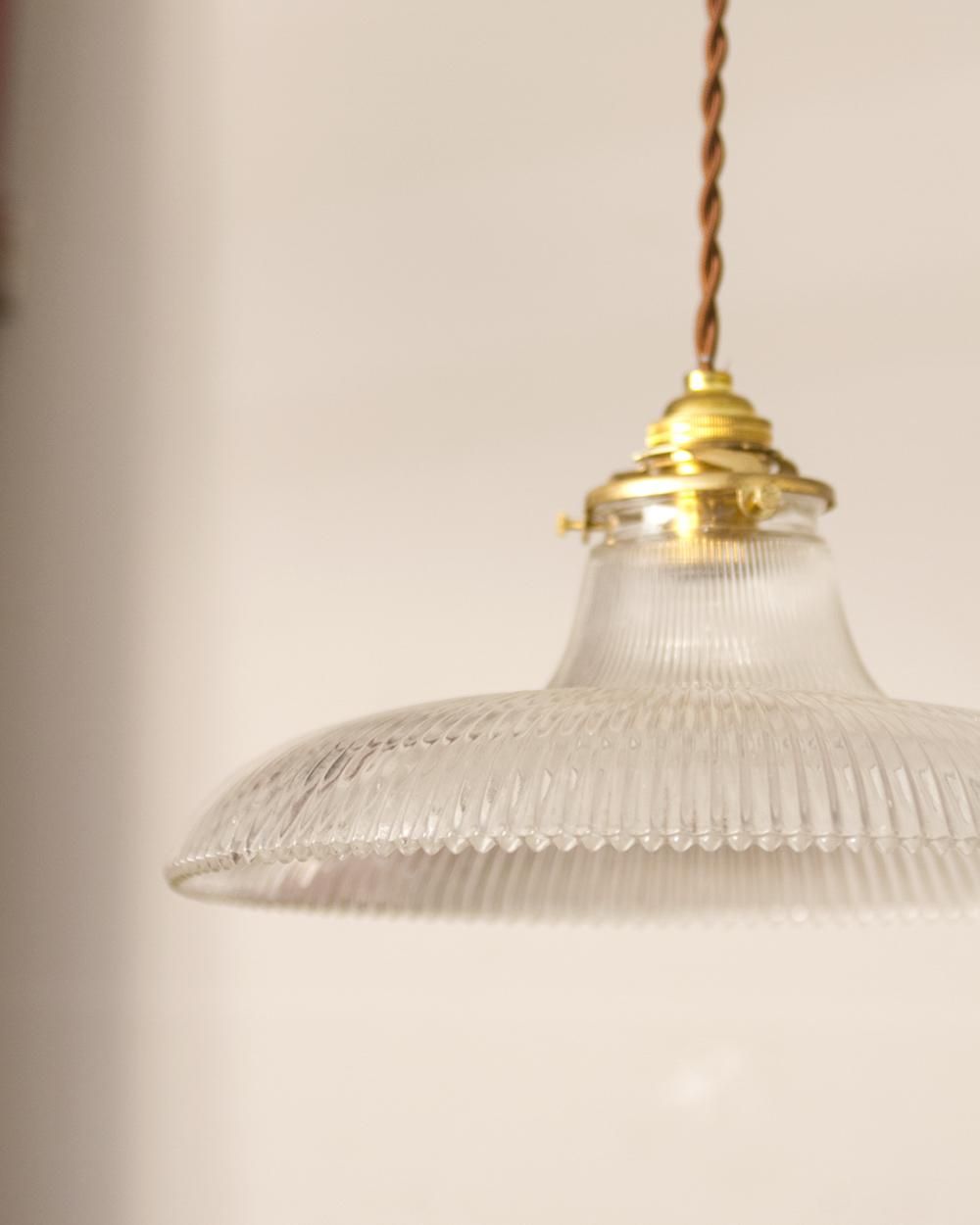 フランスアンティーク フォロフェーン社ガラスランプシェード