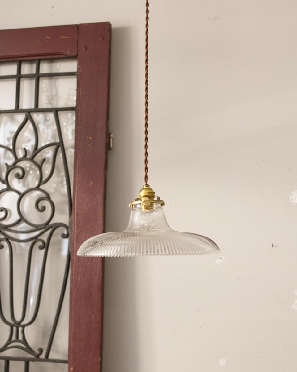 フランスアンティーク フォロフェーン社ガラスランプシェード