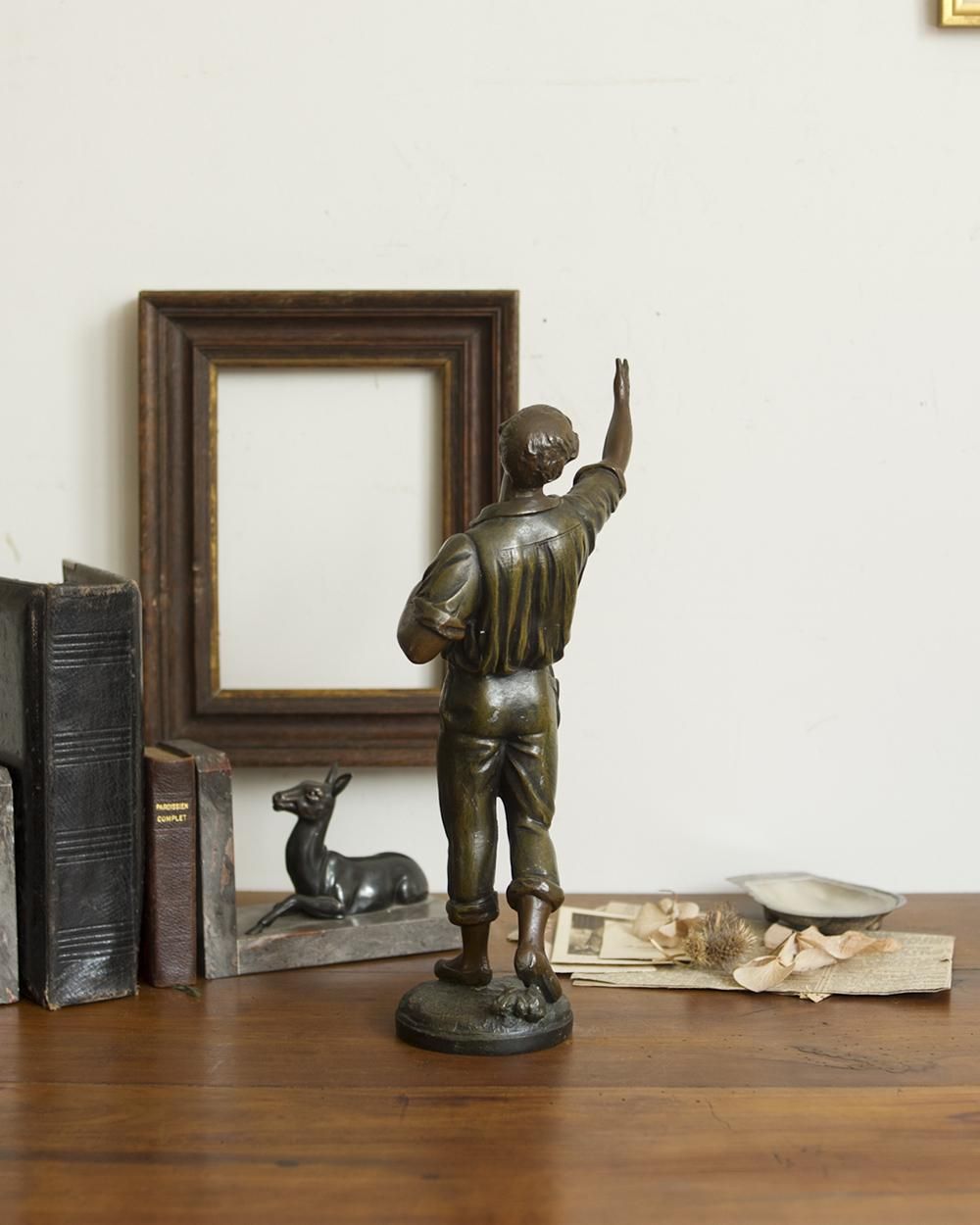 アンティーク ブロンズ像.少年 | Antiques Knock