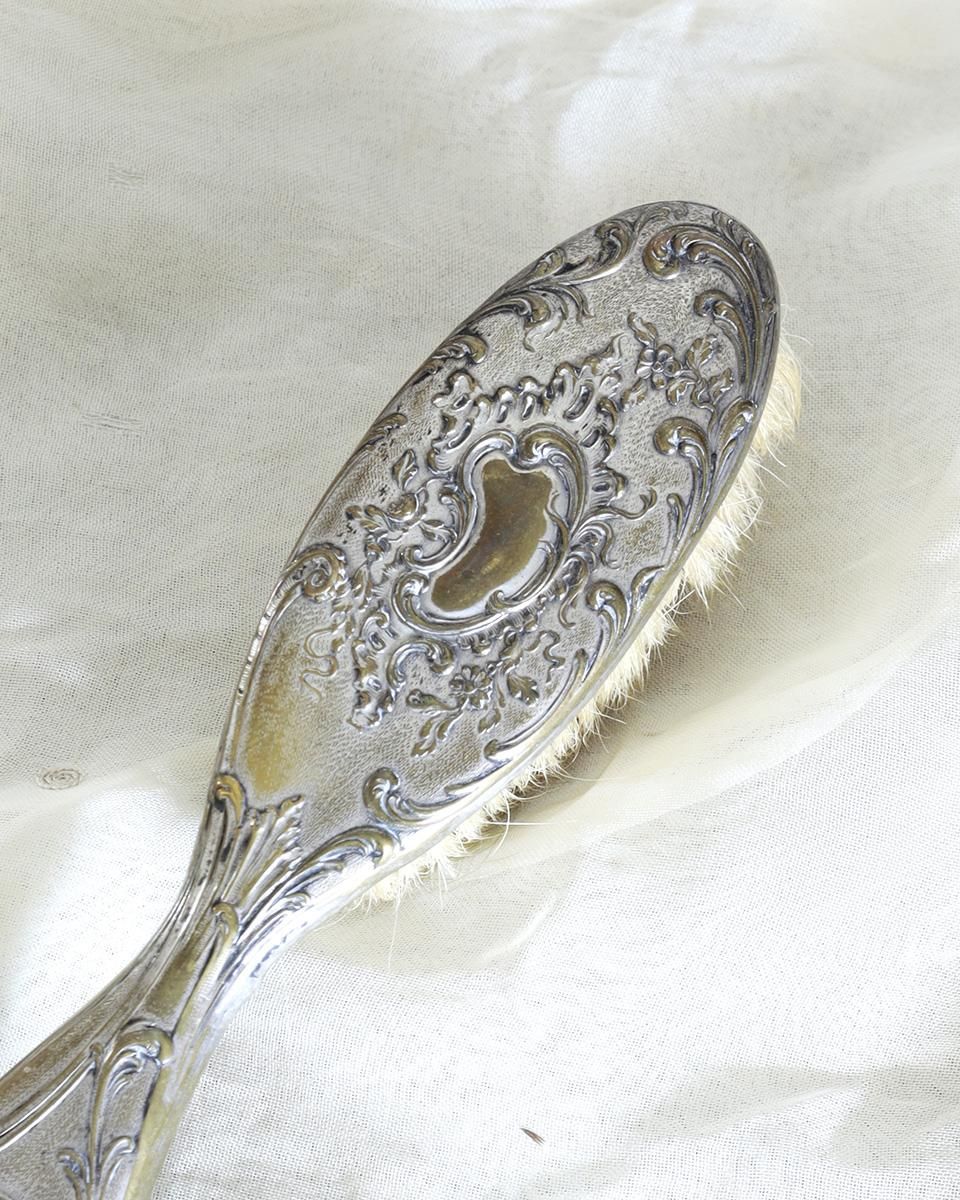 フランスアンティーク シルバー ダストパン＆ブラシセット.2