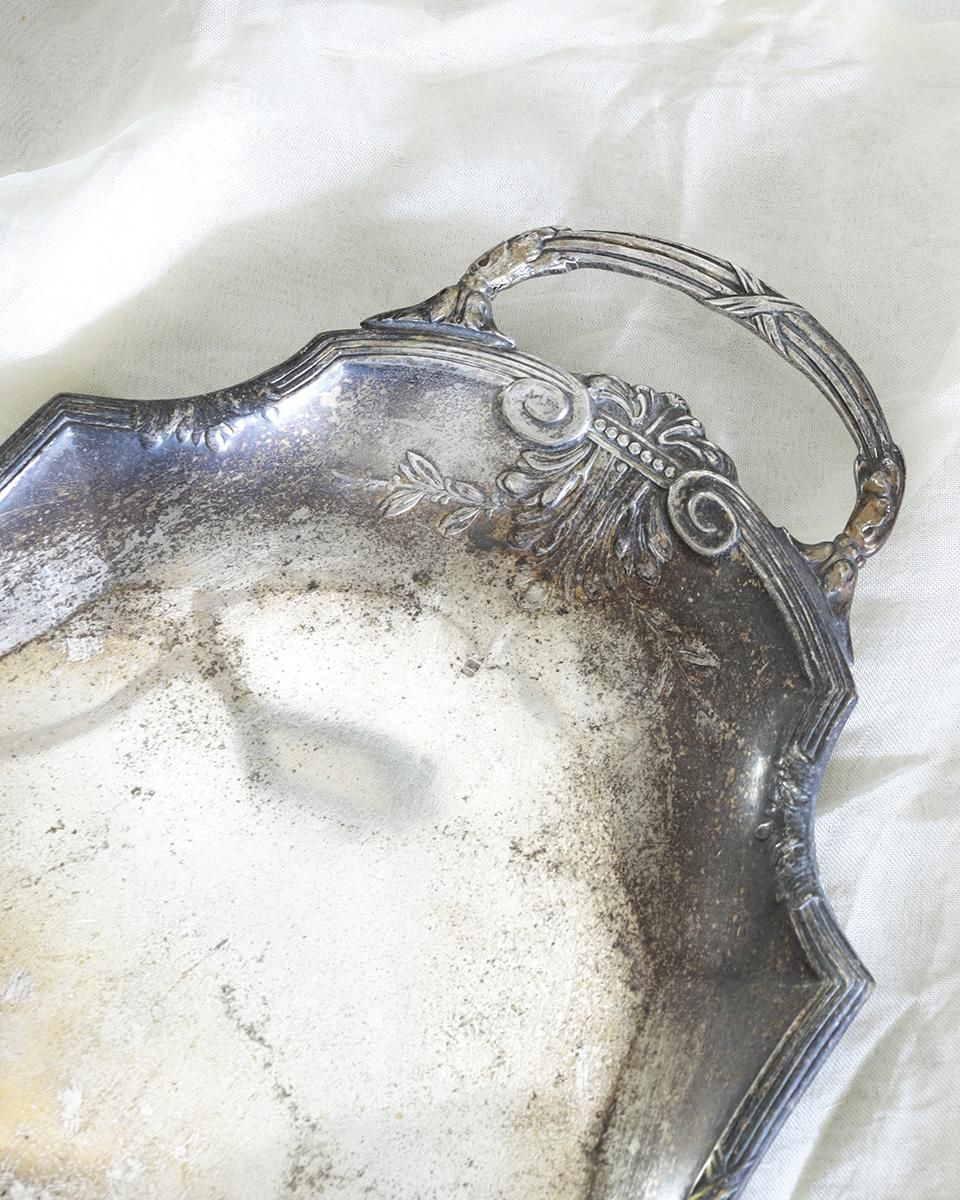 フランスアンティーク シルバー ダストパン＆ブラシセット.2