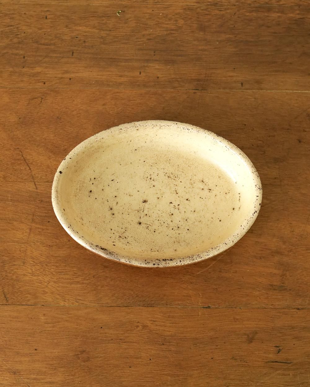 フランスアンティーク】テラコッタ製 オーバル耐熱皿 グラタン皿