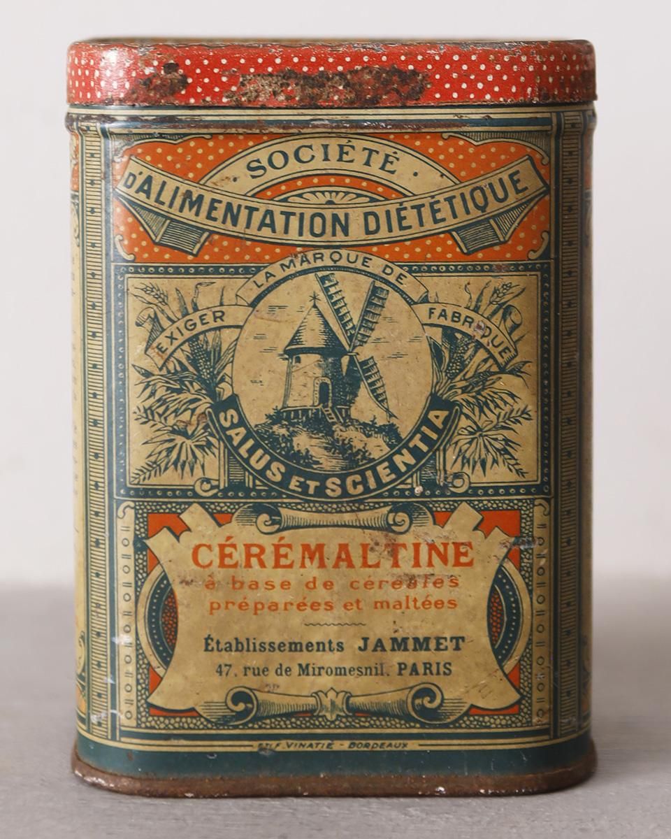 アンティーク＊EMPECO ティン缶TIN ケース ボックスブレッド缶