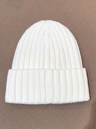 MONCLER ホワイト ニット帽 ビーニー MONCLER（モンクレール） 【並行