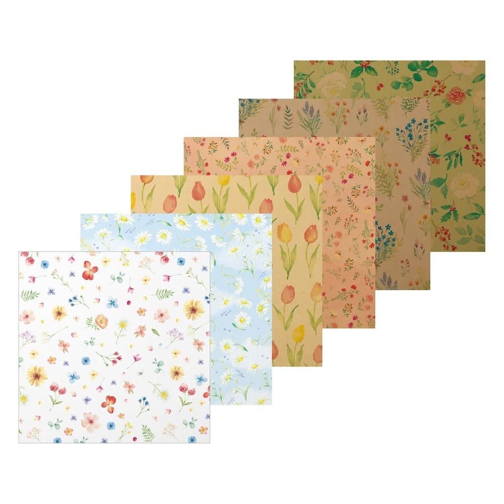 D-168】lien様 デザインペーパー 小花 104 デザインペーパー 8P 花和