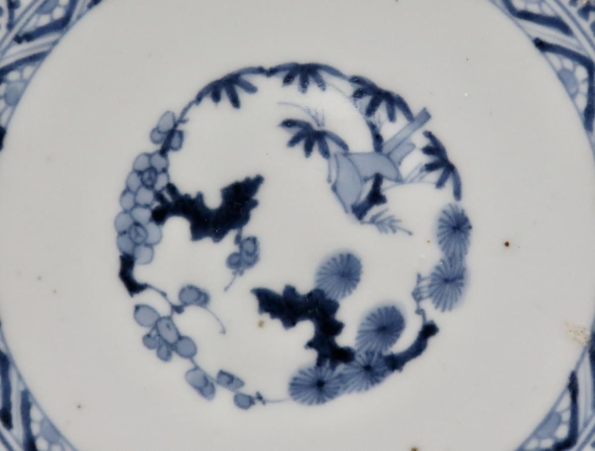 伊万里染付蛸唐草文七寸皿 五枚組 / Imari Blue & White Plates with