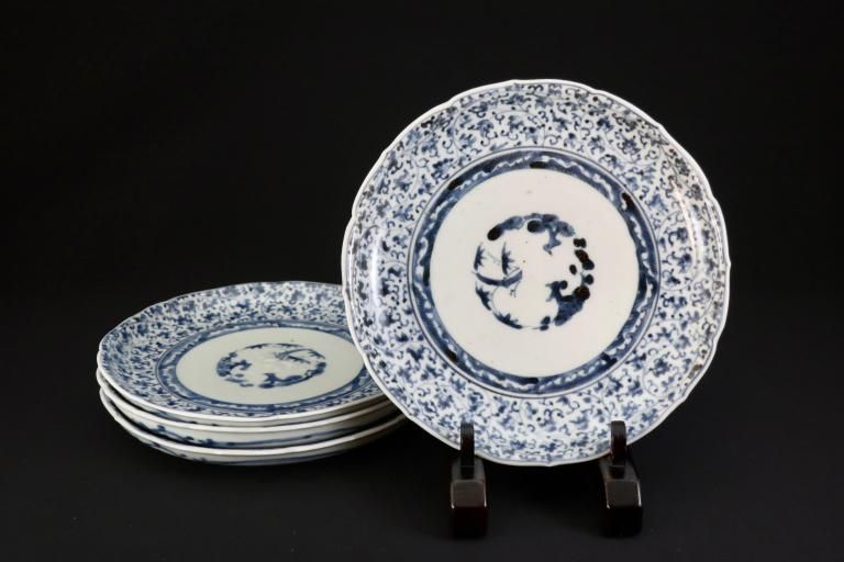 qucol lect大清雍正年製 小皿 2枚セット 風景画 陶磁器 骨董 qucol