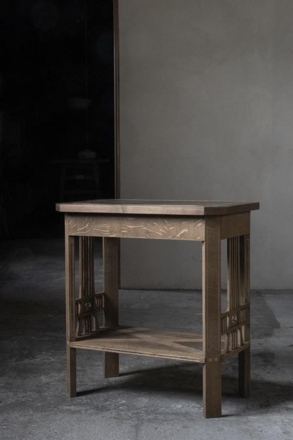 B7055【象嵌】サイドテーブル アンティーク 花台