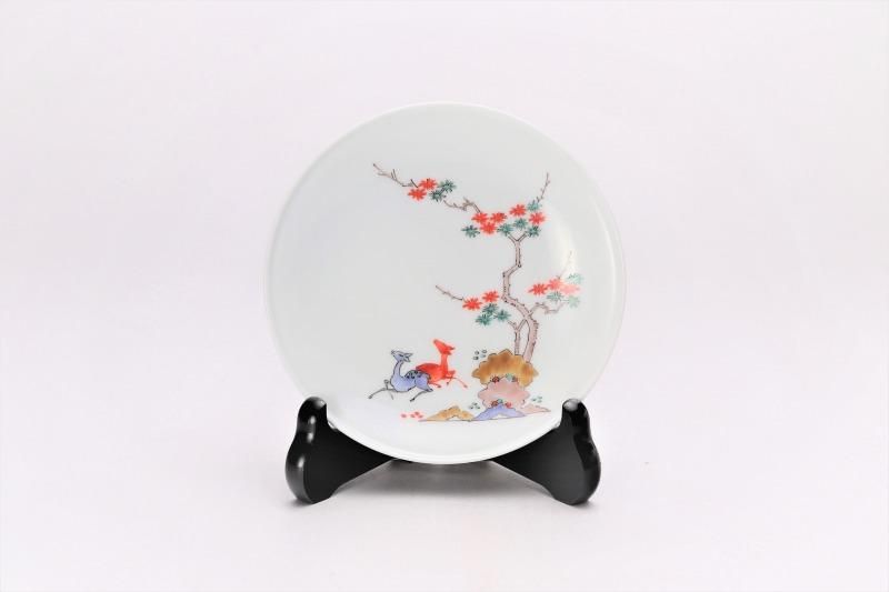 十二代 酒井田柿右衛門 皿 小鉢 染錦柿文 十二