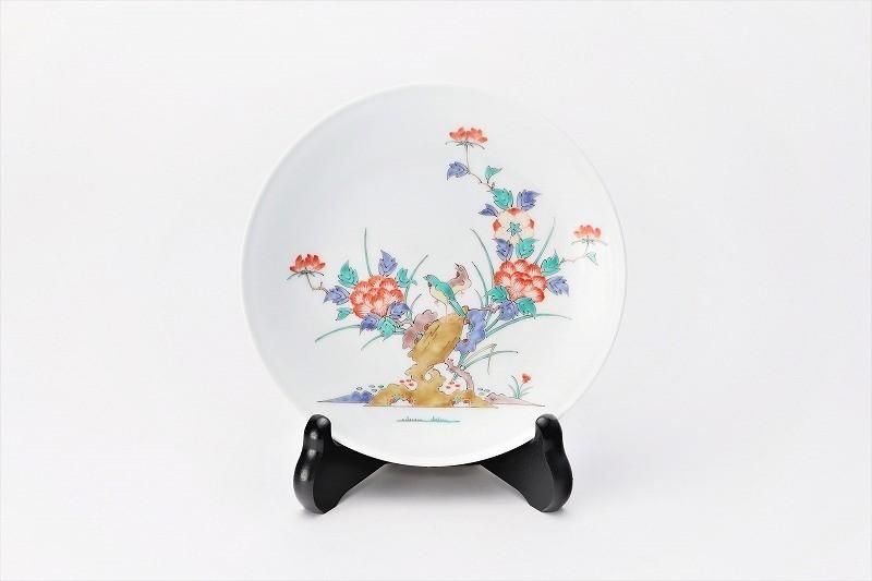 柿右衛門窯 牡丹鳥文5寸額皿