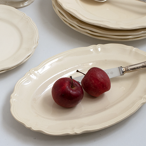 Sarreguemines'Ivoire'花リム ラヴィエ/サルグミンヌ