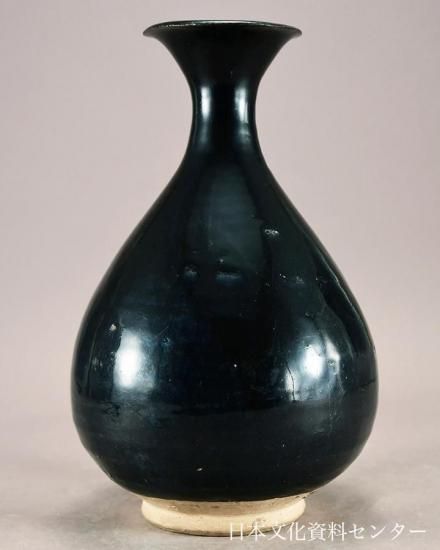 黒釉玉壺春(金〜元・13世紀)