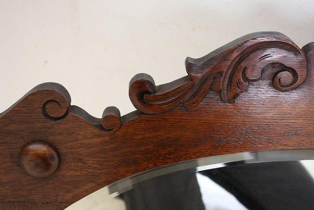 英国アンティーク家具 | ヴィクトリアンオークミラー - 【通販】英国