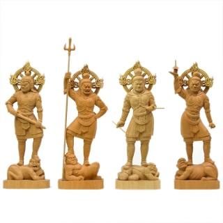 欅金剛力士立像（仁王像） 総高さ30cm