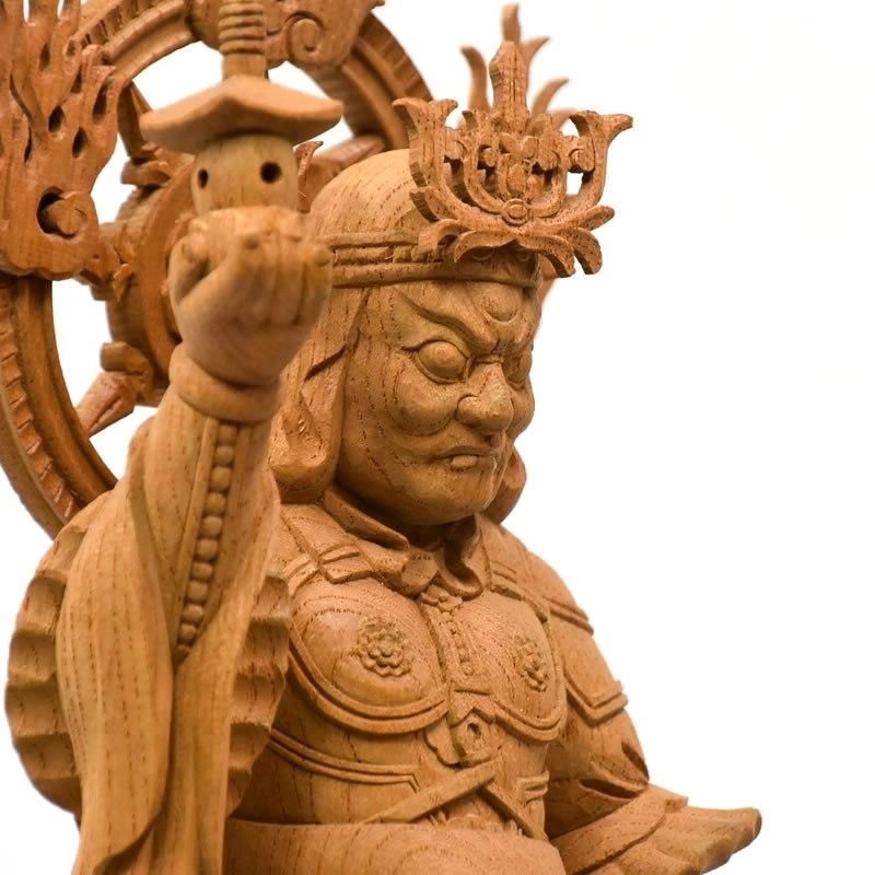 欅 毘沙門天 20cm #067 欅 毘沙門天 20cm #067