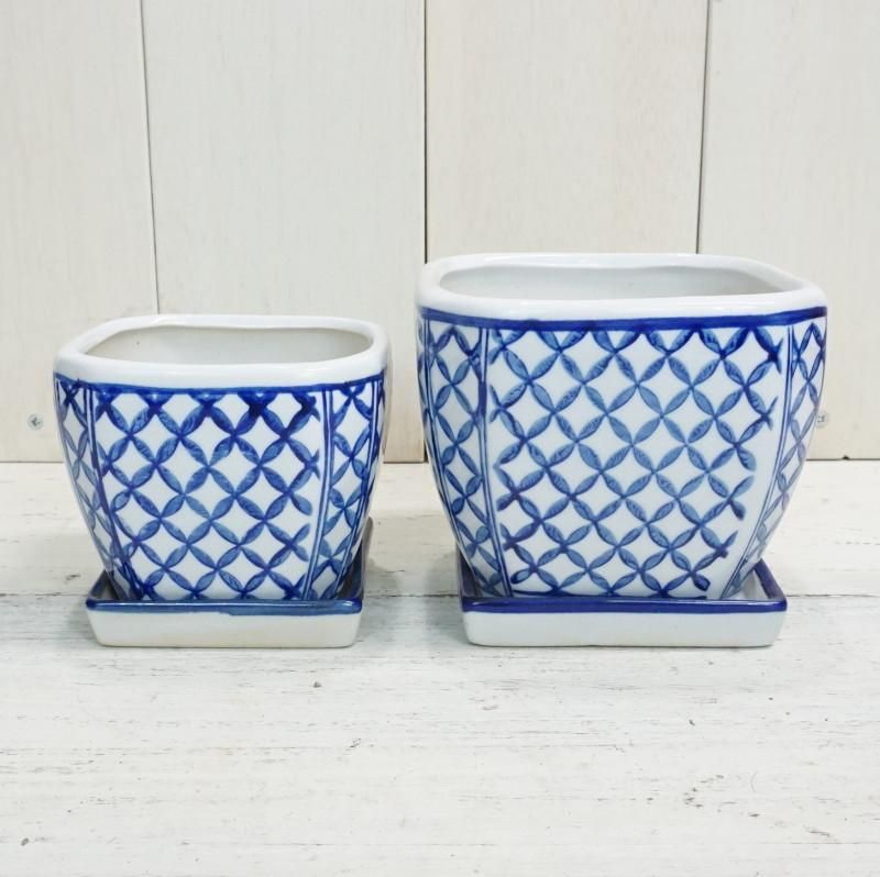 染付 盛出皿20客セット 木箱付き 染付 盛出皿20客セット 木箱付き