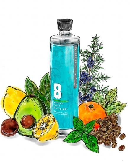 ナンバーエイトジン ダブルボタニカル 750ml 46%【お1人様2本まで】