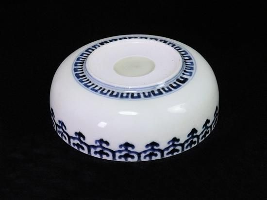 古伊万里 染付 瓔珞紋に団龍紋図 膾皿 春寒鉢