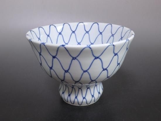 古伊万里 染付 透かし 波千鳥の図 盃台 D195AS-fbhb 古伊万里 染付